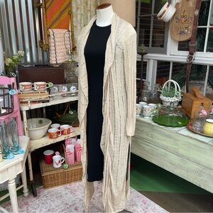 Lucky Brand Cream Knit Cardigan Size M